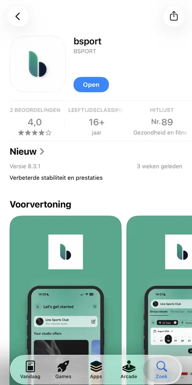 bsport in de App Store